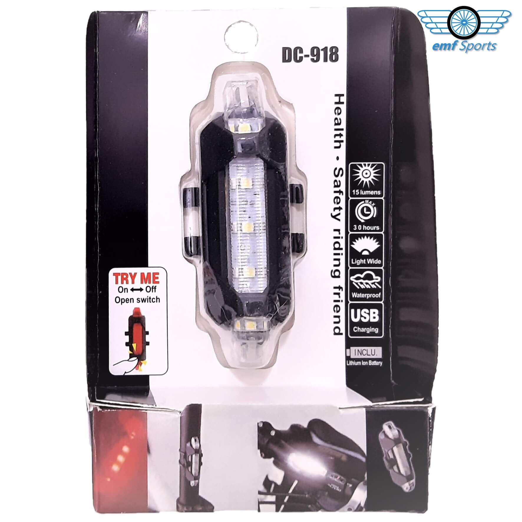 DC918 USB Rechargeable LED Bike Lights